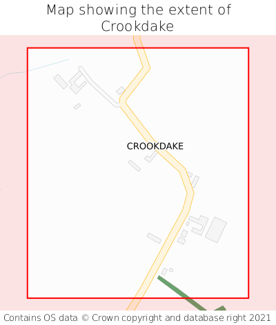 Map showing extent of Crookdake as bounding box