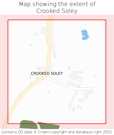Map showing extent of Crooked Soley as bounding box