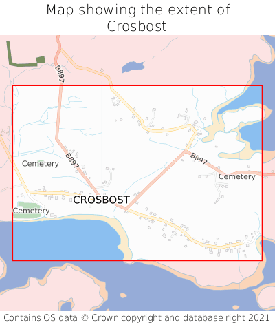 Map showing extent of Crosbost as bounding box
