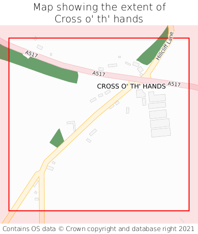 Map showing extent of Cross o' th' hands as bounding box
