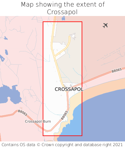 Map showing extent of Crossapol as bounding box