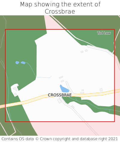 Map showing extent of Crossbrae as bounding box