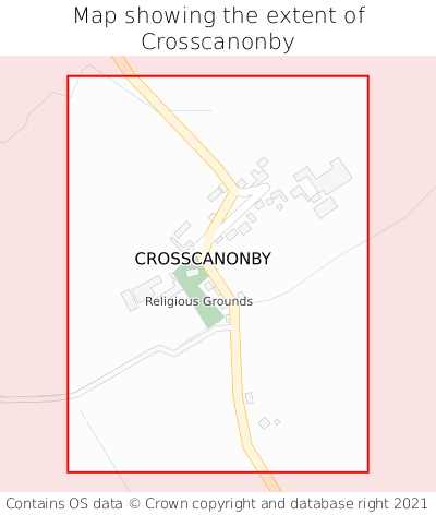 Map showing extent of Crosscanonby as bounding box