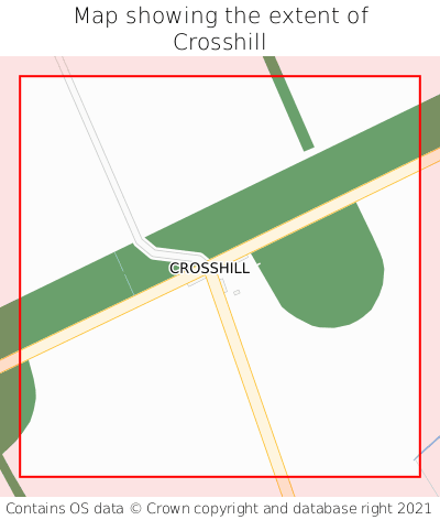 Map showing extent of Crosshill as bounding box