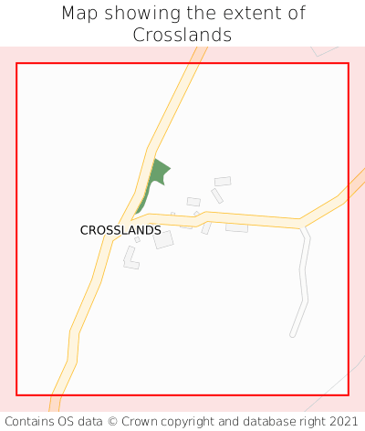 Map showing extent of Crosslands as bounding box