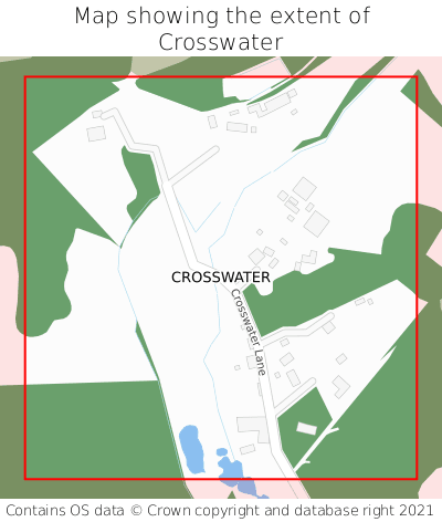 Map showing extent of Crosswater as bounding box