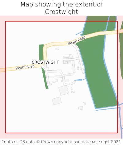 Map showing extent of Crostwight as bounding box