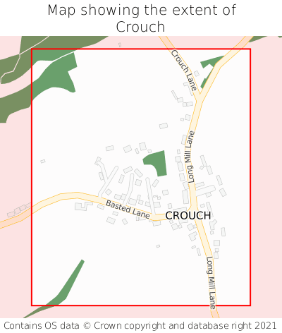 Map showing extent of Crouch as bounding box