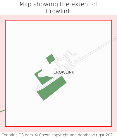 Map showing extent of Crowlink as bounding box