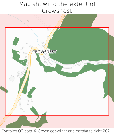 Map showing extent of Crowsnest as bounding box