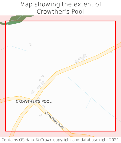 Map showing extent of Crowther's Pool as bounding box