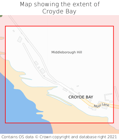 Map showing extent of Croyde Bay as bounding box