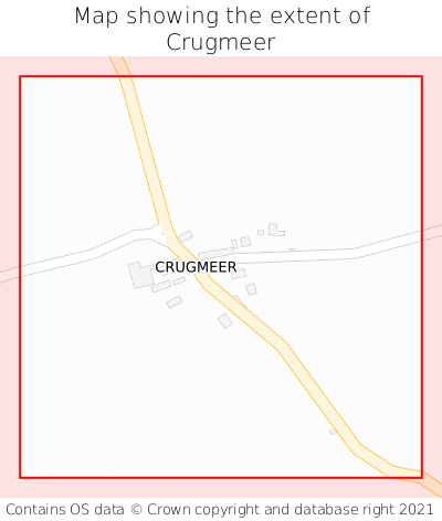 Map showing extent of Crugmeer as bounding box