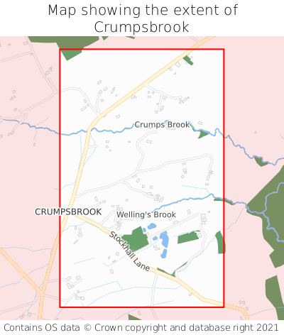 Map showing extent of Crumpsbrook as bounding box