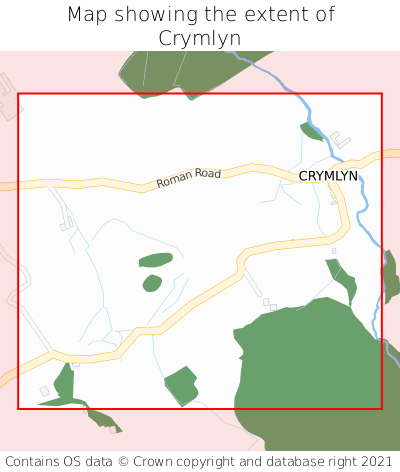 Map showing extent of Crymlyn as bounding box