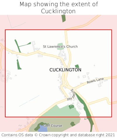 Map showing extent of Cucklington as bounding box