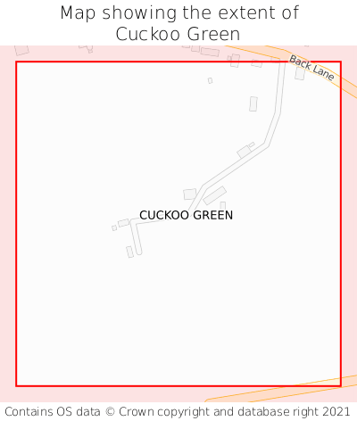 Map showing extent of Cuckoo Green as bounding box