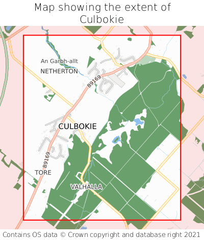 Map showing extent of Culbokie as bounding box