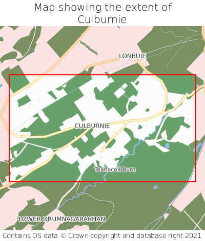 Map showing extent of Culburnie as bounding box