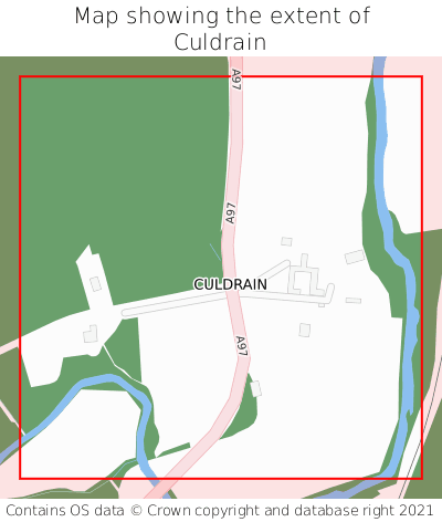 Map showing extent of Culdrain as bounding box