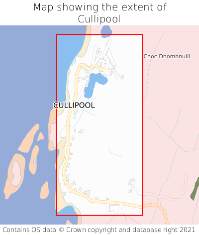 Map showing extent of Cullipool as bounding box