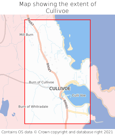 Map showing extent of Cullivoe as bounding box