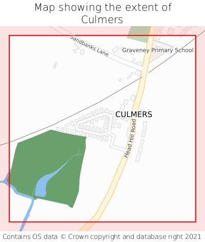 Map showing extent of Culmers as bounding box
