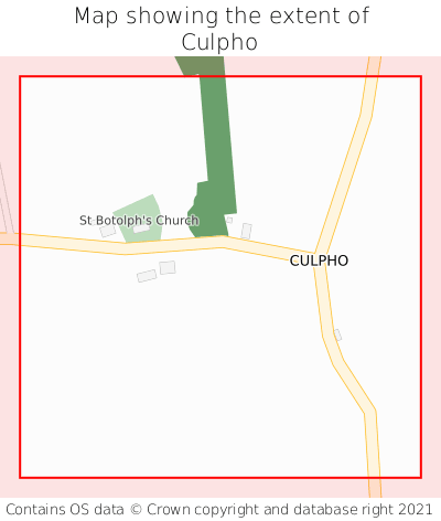 Map showing extent of Culpho as bounding box