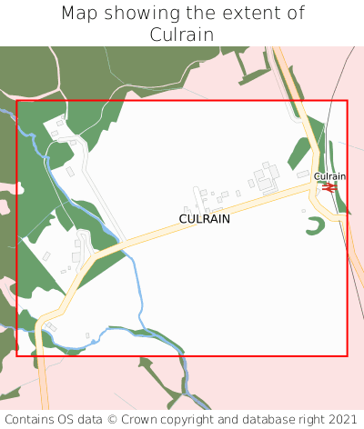 Map showing extent of Culrain as bounding box