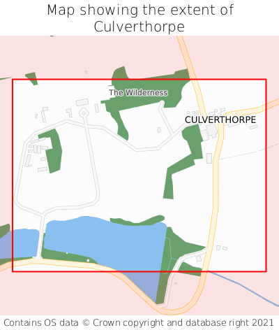 Map showing extent of Culverthorpe as bounding box