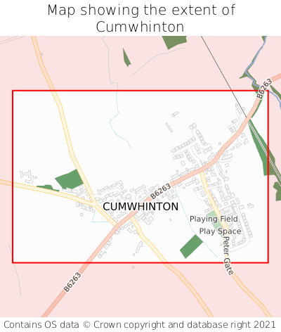 Map showing extent of Cumwhinton as bounding box