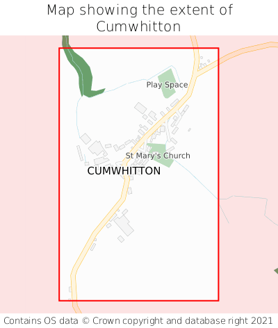 Map showing extent of Cumwhitton as bounding box