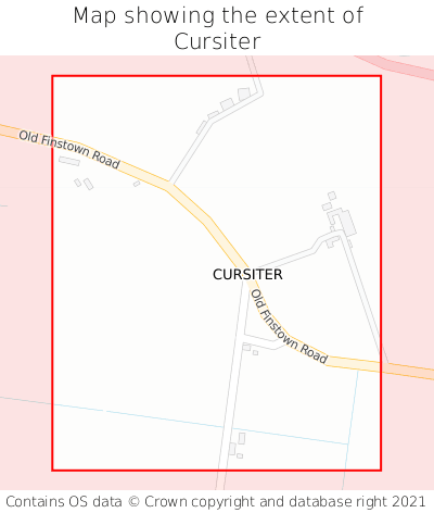 Map showing extent of Cursiter as bounding box
