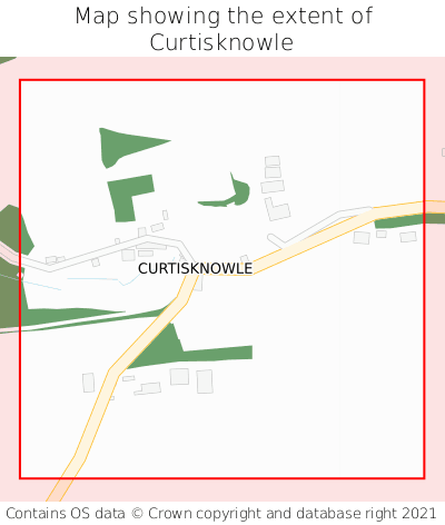 Map showing extent of Curtisknowle as bounding box