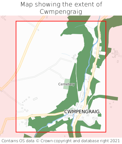 Map showing extent of Cwmpengraig as bounding box