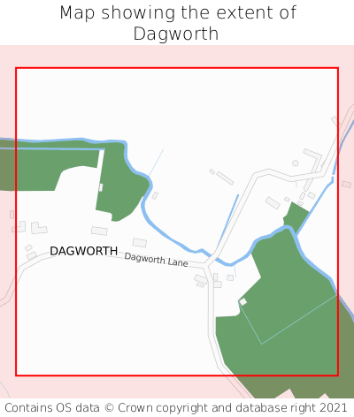 Map showing extent of Dagworth as bounding box