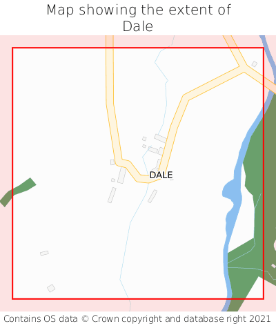 Map showing extent of Dale as bounding box