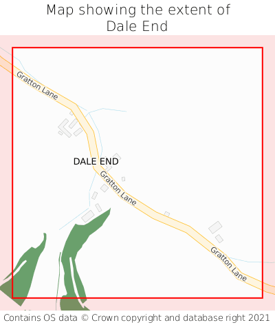 Map showing extent of Dale End as bounding box
