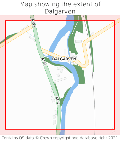 Map showing extent of Dalgarven as bounding box