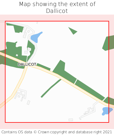 Map showing extent of Dallicot as bounding box