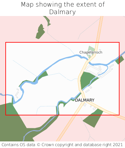 Map showing extent of Dalmary as bounding box