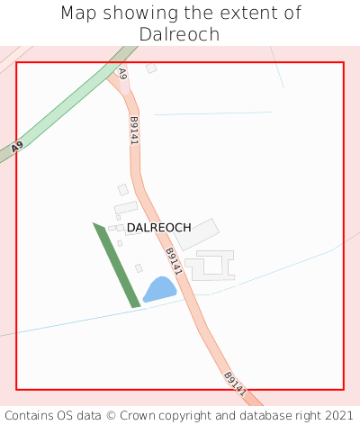 Map showing extent of Dalreoch as bounding box