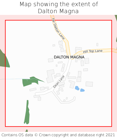 Map showing extent of Dalton Magna as bounding box