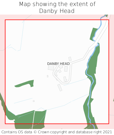 Map showing extent of Danby Head as bounding box