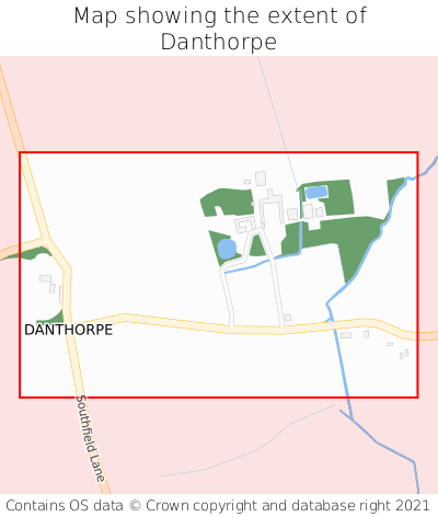 Map showing extent of Danthorpe as bounding box