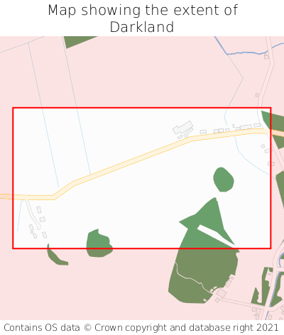 Map showing extent of Darkland as bounding box