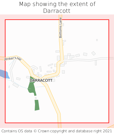 Map showing extent of Darracott as bounding box