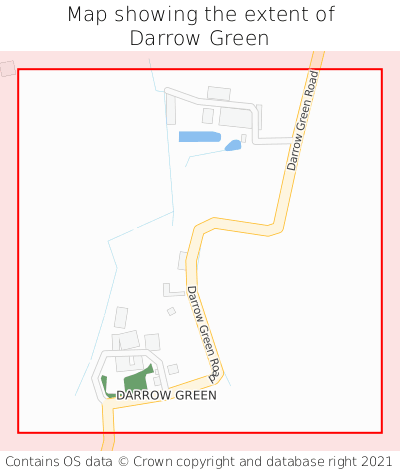 Map showing extent of Darrow Green as bounding box
