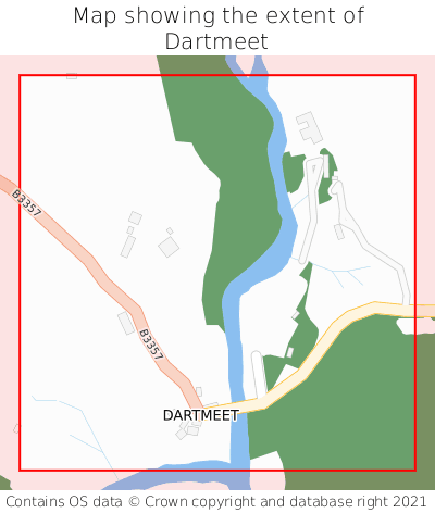 Map showing extent of Dartmeet as bounding box