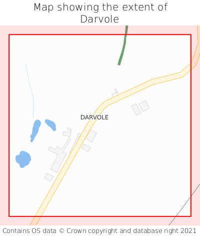Map showing extent of Darvole as bounding box